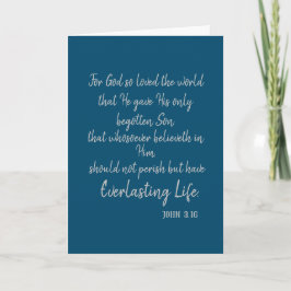 Cartão John 3.16 Bíblia Verse/Raise a Aleluia