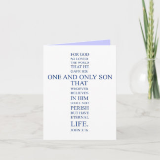 Cartão John 3:16 Blank Notecard