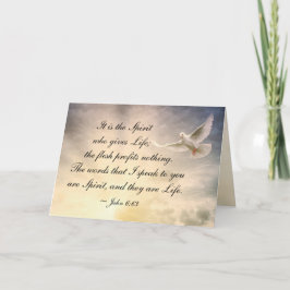 Cartão John 6:63 As palavras que falo são espírito e vida