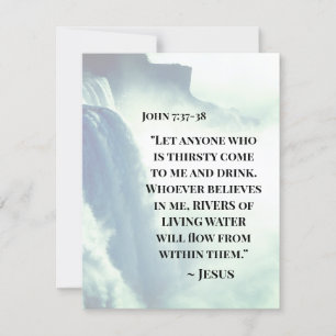 Cartão John 7:37 Qualquer um que tenha sede, venha até mi