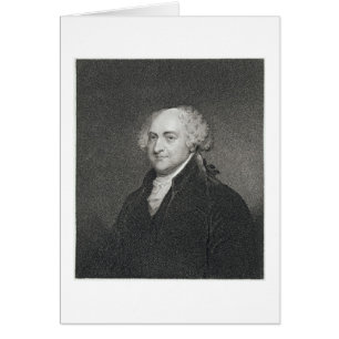 Cartão John Adams, gravado por James Barton Longacre (179