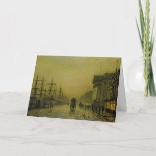 Cartão John Atkinson Grimshaw Liverpool Docks Customs H