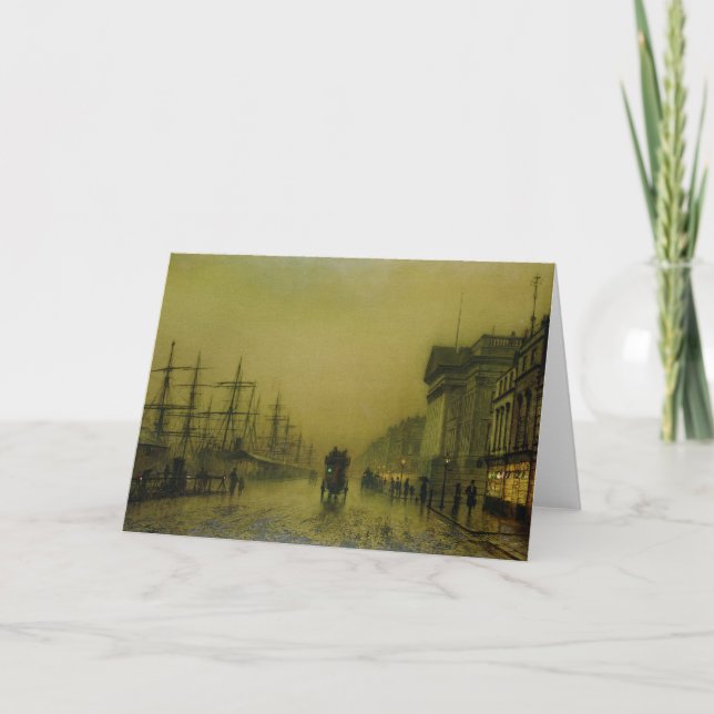 Cartão John Atkinson Grimshaw | Liverpool Docks Customs H (Frente)