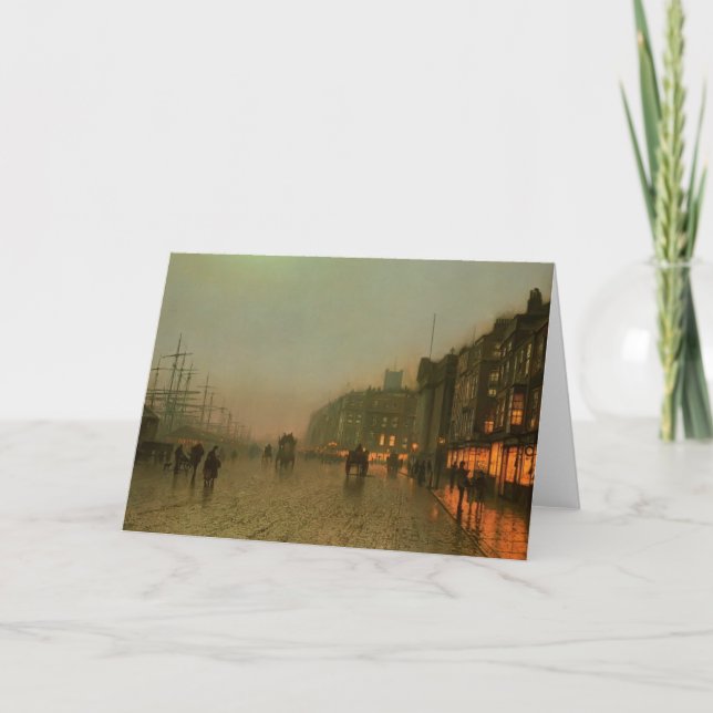 Cartão John Atkinson Grimshaw- Liverpool from Wapping (Frente)