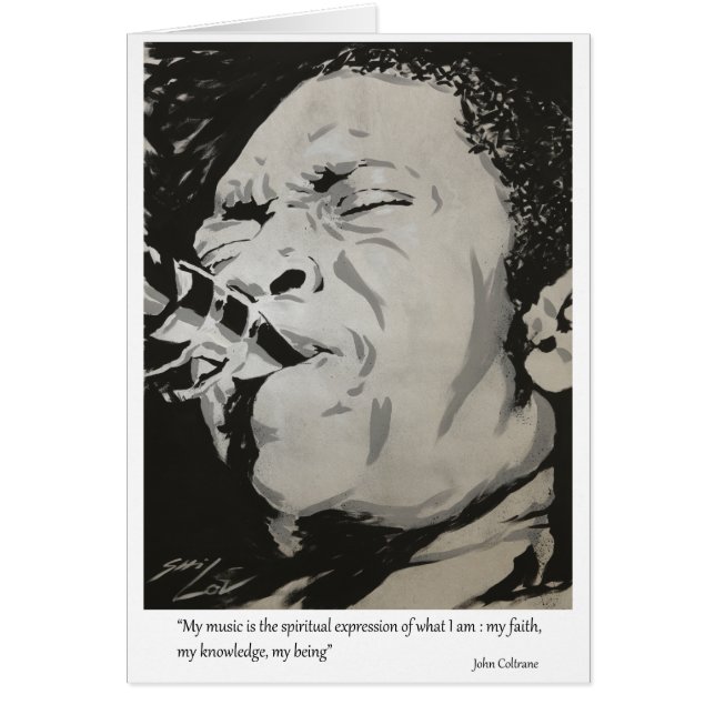 Cartão John Coltrane - Expressão (Frente)