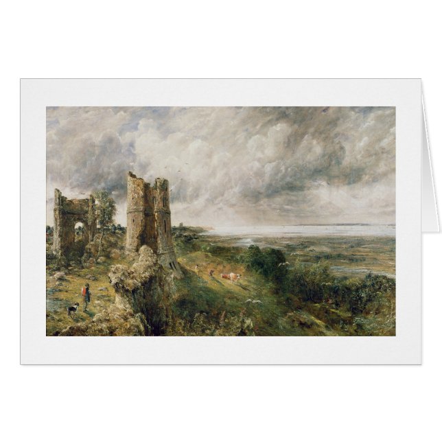 Cartão John Constable | Castelo de Hadleigh, 1829 (óleo e (Frente Horizontal)