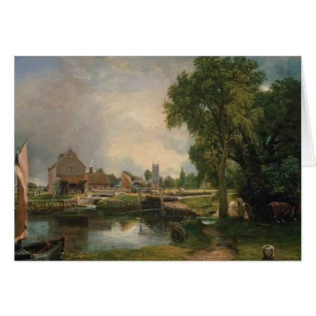 Cartão John Constable | Dedham Lock and Mill, 1820 (Frente Horizontal)