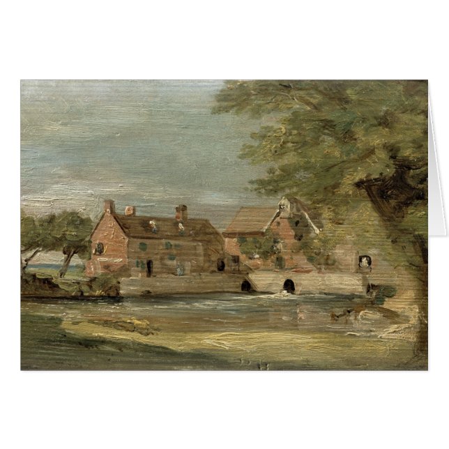 Cartão John Constable | Flatford Mill (óleo no painel) (Frente Horizontal)