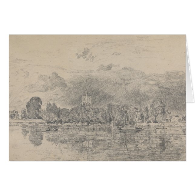 Cartão John Constable - Igreja Fulham (Frente Horizontal)