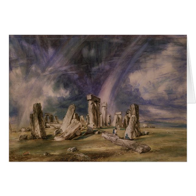 Cartão John Constable | Stonehenge, 1835 (Frente Horizontal)