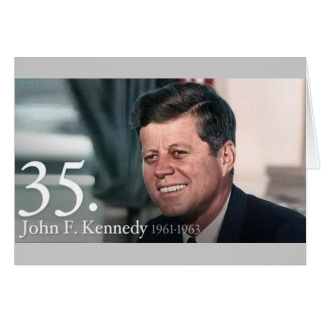 Cartão John F. Kennedy (Frente Horizontal)