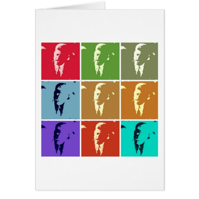 Cartão John F Kennedy/JFK Pop Art (Frente)