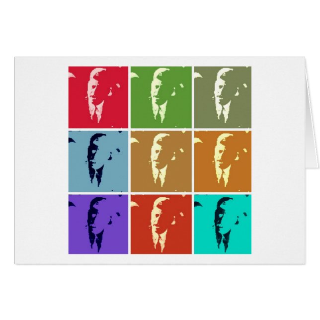 Cartão John F Kennedy/JFK Pop Art (Frente Horizontal)