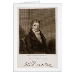 Cartão John Randolph (1773-1833) gravado por Thomas B. Nó