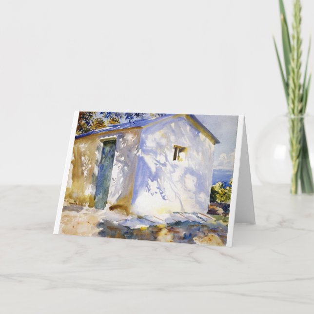 Cartão John Singer Sargent "Corfu Lights & Shadows: (Frente)