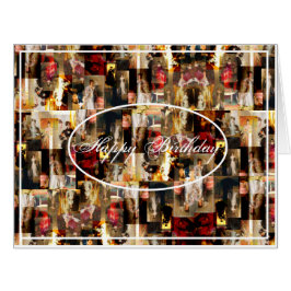 Cartão John Singer Sargent Elegante Lady Portrait Collage