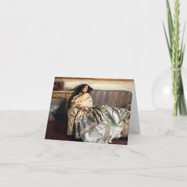 Cartão John Singer Sargent Nonchaloir Note Card (Frente)