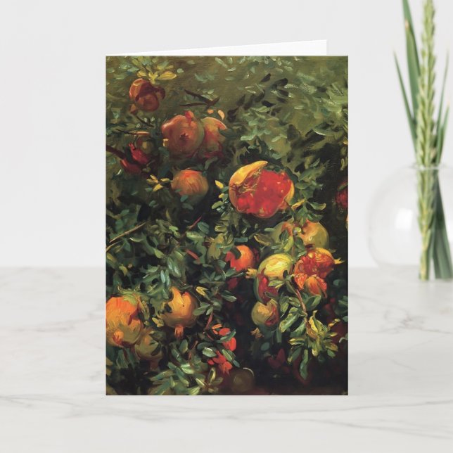 Cartão John Singer Sargent- Pomegranates, Majorca (Frente)