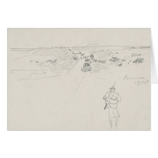 Cartão John Singer Sargent - Road em Peronne (Frente Horizontal)