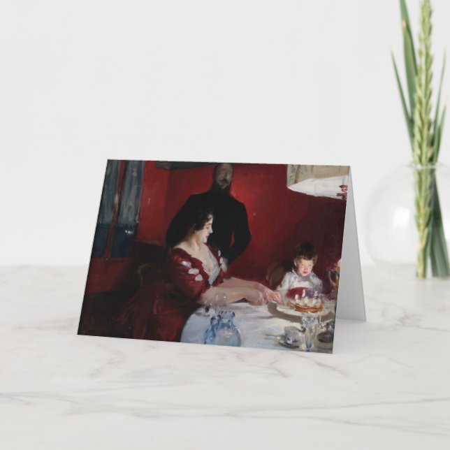 Cartão John Singer Sargent - The Birthday Party (Frente)