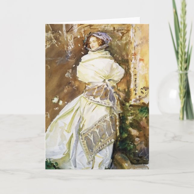 Cartão John Singer Sargent: The Cashmere Shawl (Frente)