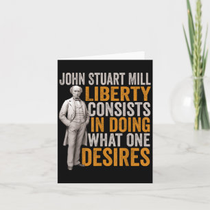 Cartão John Stuart Mill Filósofo Citação Estudo de Filoso