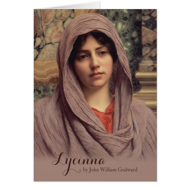 Cartão John William Godward Lycinna CC0372 Linda Arte (Frente)