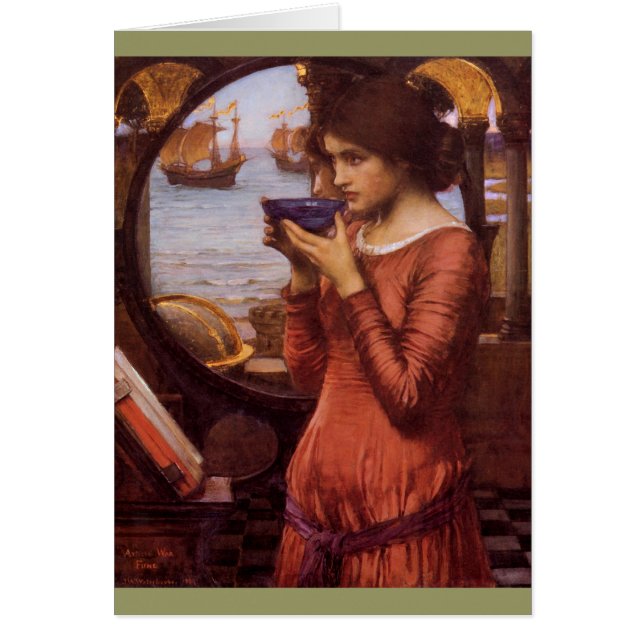 Cartão John William Waterhouse - destino (Frente)