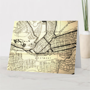 Cartão Johnstown, PA Vintage Map