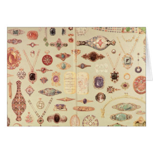 Cartão Jóia de "do catálogo Tiffany", 1890