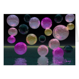 Cartão Joias noturnas - Brilhante magenta e preto