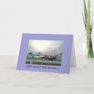 Cartão Join Me At The Races