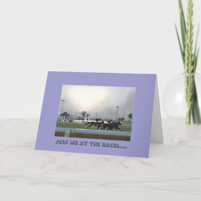 Cartão Join Me At The Races (Frente)
