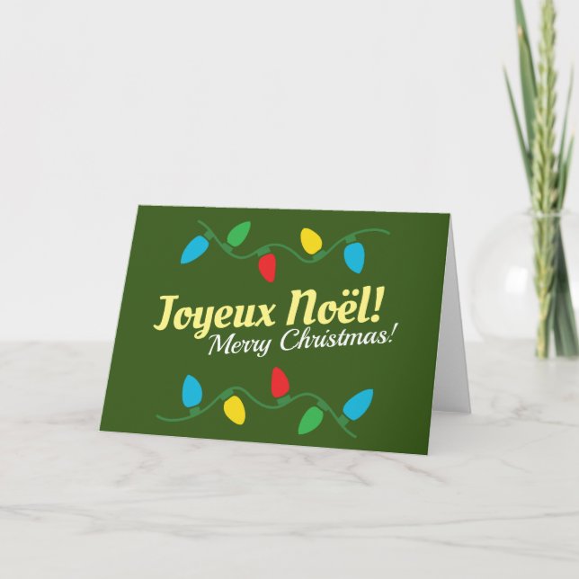 Cartão Jolie Carte de Noël avec Texte (Frente)