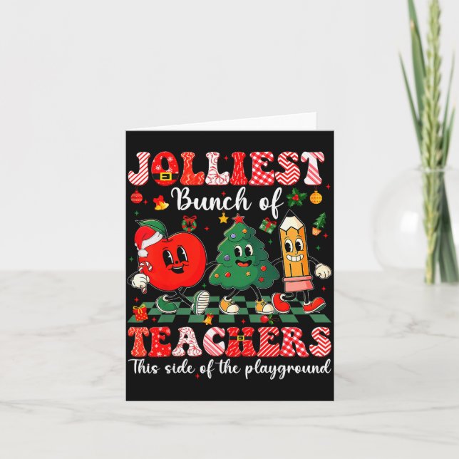 Cartão Jolliest Bunch Of Teachers Christmas Xmas Teacher  (Frente)