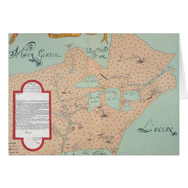 CARTÃO JOLLIET: AMERICA DO NORTE 1674 (Frente Horizontal)