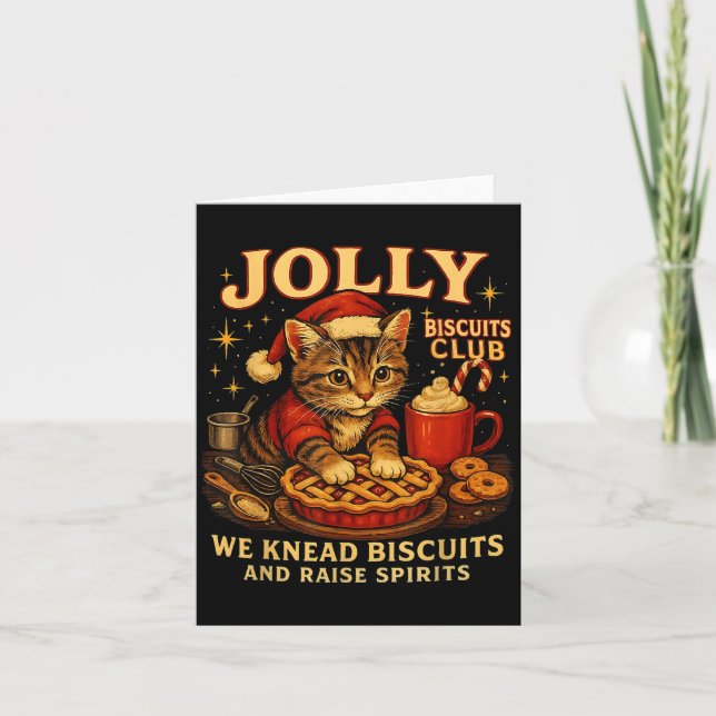 Cartão Jolly Biscuits Club We Knead Cat Xmas  (Frente)