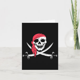 Cartão Jolly Roger E Calico Jack Halloween Bandeira