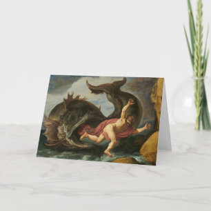 Cartão "Jonah and the Whale" greeting card