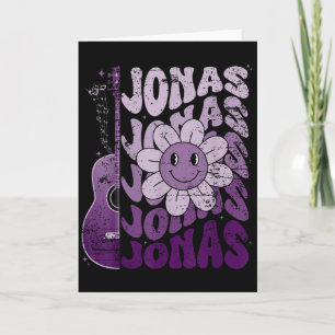Cartão Jonas Primeiro Nome Eu Amo Jonas Garota Groovy 80'