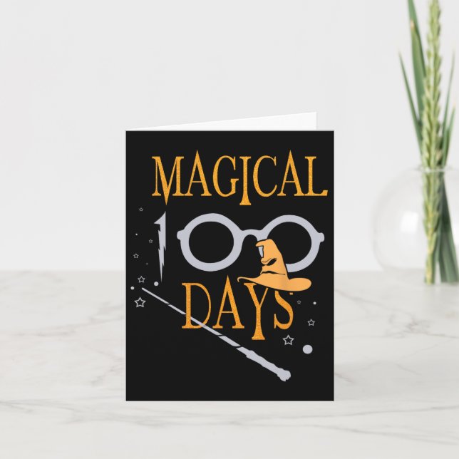 Cartão Jornadas Mágicas De Professores Do 100º Dia (Frente)