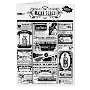 Cartão jornal assustador