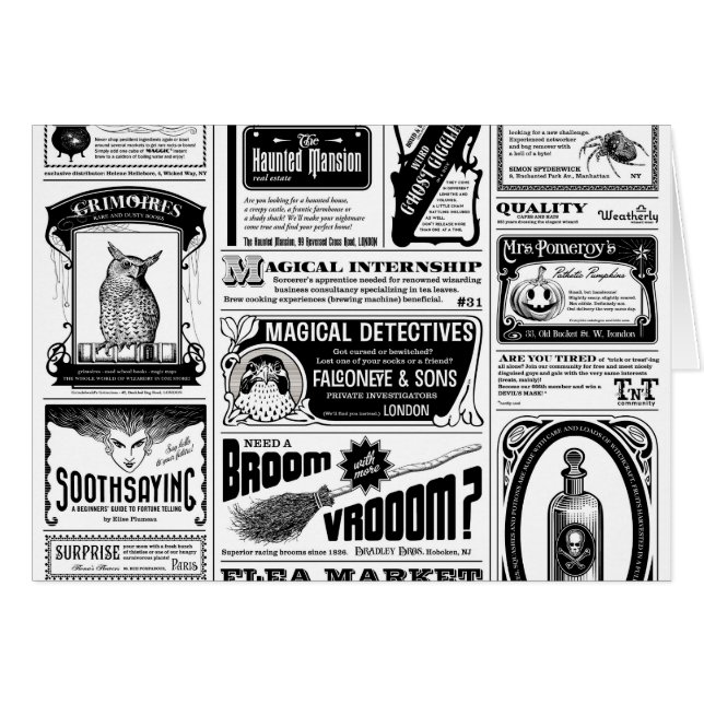 Cartão jornal assustador (Frente Horizontal)