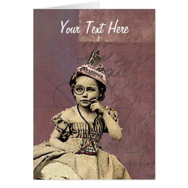 Cartão Jornal Hat Gal 4, Adicione Seu Próprio Texto (Frente)