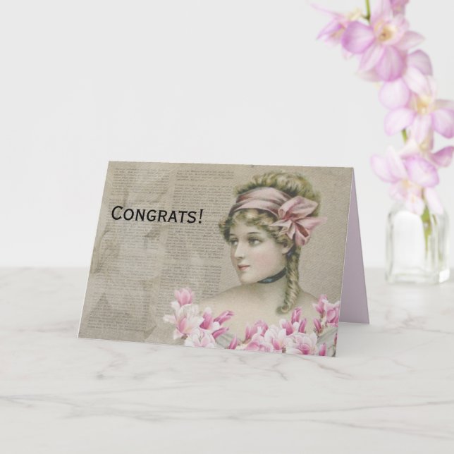 Cartão Jornal Vitoriano Steampunk Lady (Orquídea)