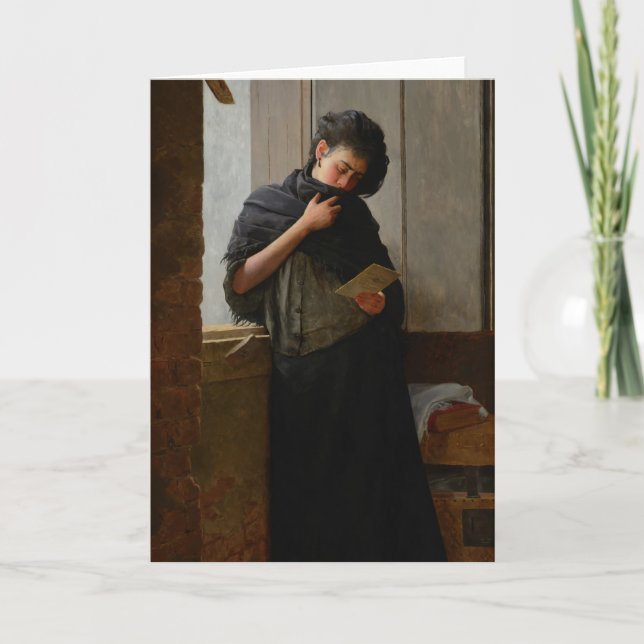 Cartão José Almeida Jr - Saudade (Longing) (1899) (Frente)