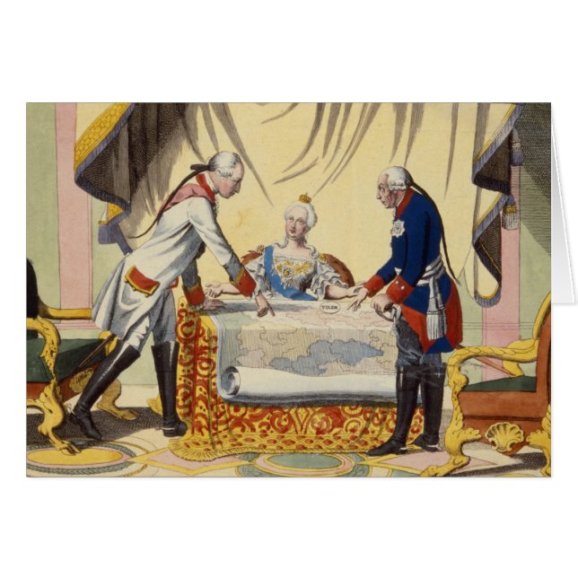 Cartão Joseph II, Catherine The Great e Frederick II (Frente Horizontal)