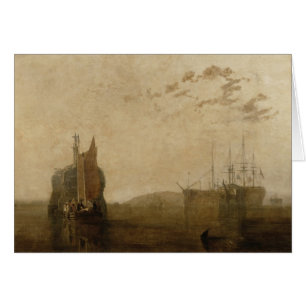 Cartão Joseph Mallord William Turner Hulks no Tamar