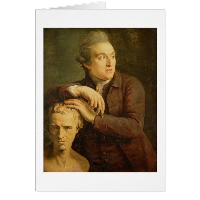 Cartão Joseph Nollekens (1737-1823) com seu busto de Laur (Frente)