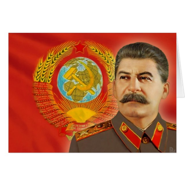 Cartão Joseph Stalin (Frente Horizontal)